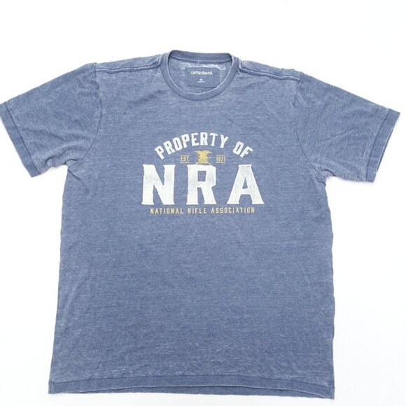 Camp David T-Shirt Men's Size X-Large Gray Short Sleeve Crew Neck Pullover NRA - Picture 1 of 6